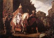 LASTMAN, Pieter Pietersz. The Triumph of Mordecai g Sweden oil painting artist